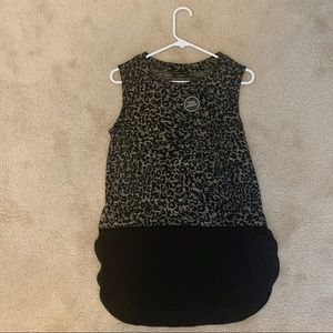 Black and White Leopard Print Top